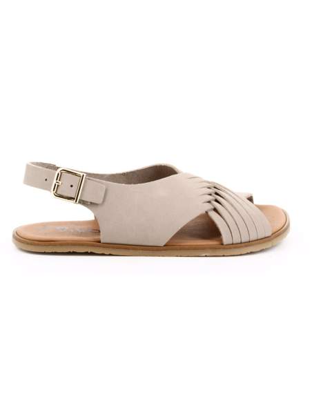 Sandalias Barefoot Mujer en Nobuck Gris | Modelo DALIA – Vivant