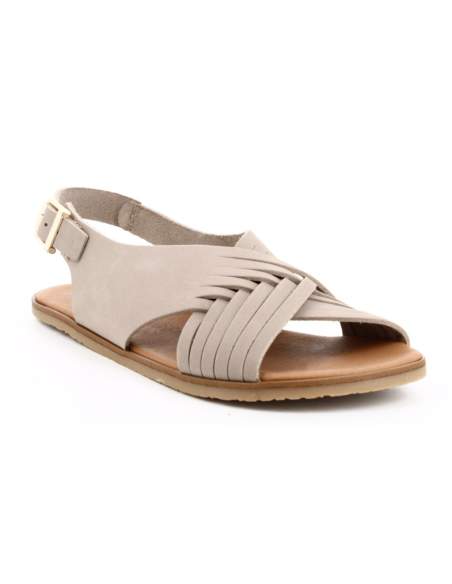 Sandalias Barefoot Mujer en Nobuck Gris | Modelo DALIA – Vivant