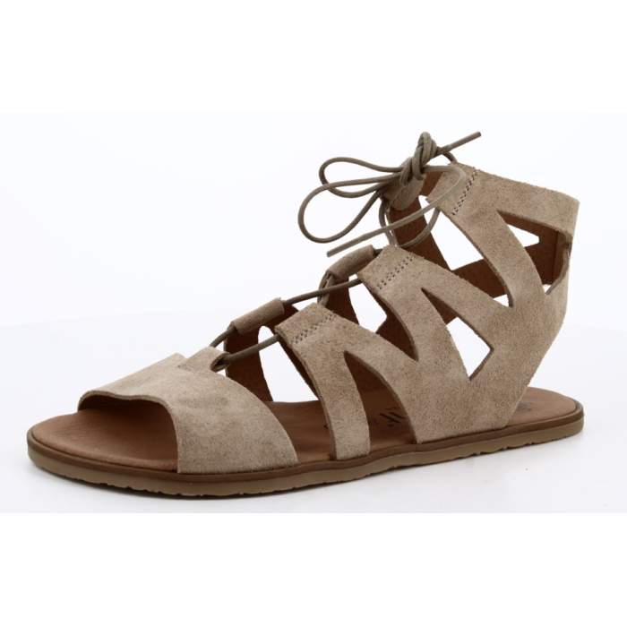 Sandalias Barefoot Mujer en Serraje...