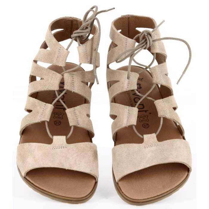 Sandalias Barefoot Mujer en Serraje...