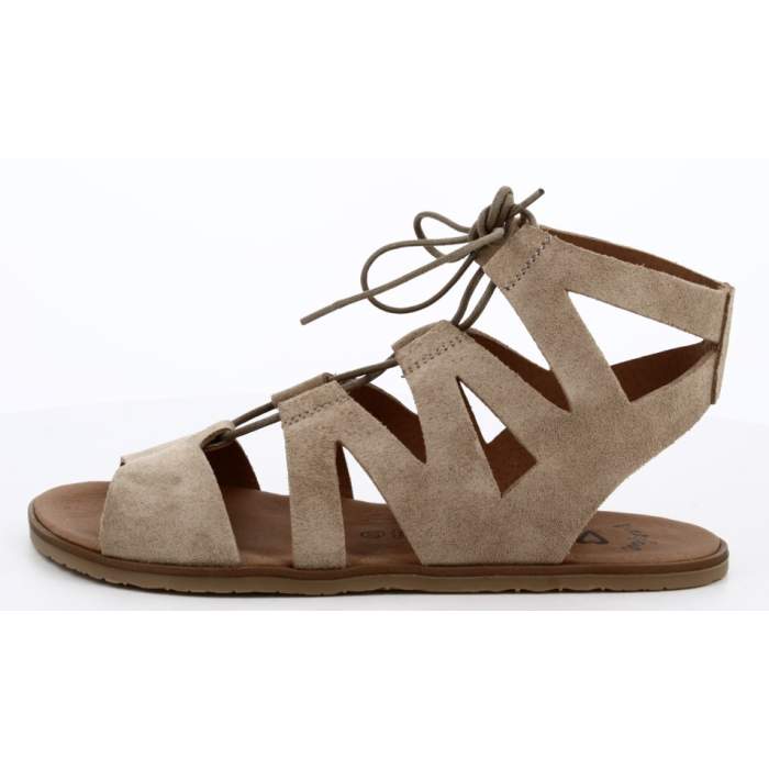 Sandalias Barefoot Mujer en Serraje...