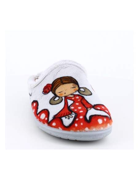 Zapatilla de Casa "Que me quiten lo bailado" Everest Gris